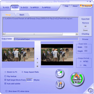 Cucusoft Videos to DVD/VCD Converter Pro Screenshot