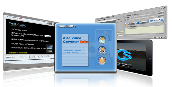 Cucusoft iPad Video Converter Suite is an all-in-one iPad video solution.