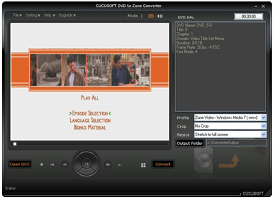 Cucusoft DVD to Zune Converter 8.08