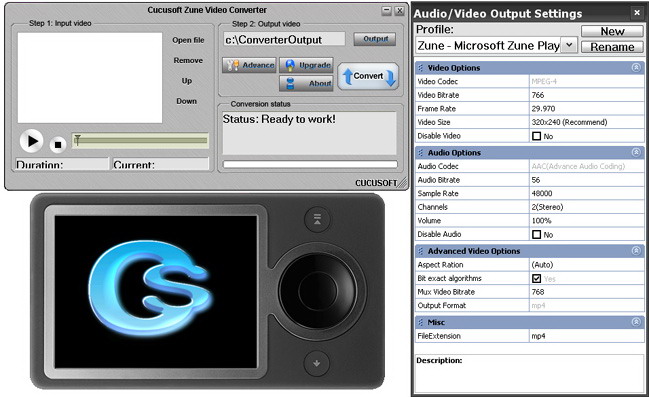 #1 Zune Video Converter 3.16 screenshot