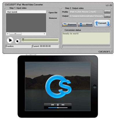 Cucusoft iPad Video Converter is the easiest-to-use iPad video converter.