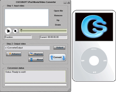 #1 iPod Movie/Video Converter 3.16 screenshot